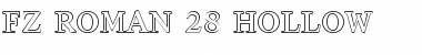 FZ ROMAN 28 HOLLOW Normal Font