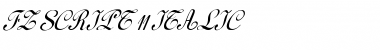 FZ SCRIPT 11 ITALIC Normal Font