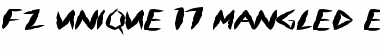 FZ UNIQUE 17 MANGLED EX Normal Font