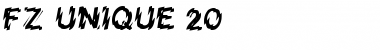 FZ UNIQUE 20 Normal Font