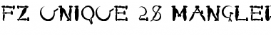 Download FZ UNIQUE 28 MANGLED Font