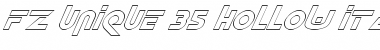 FZ UNIQUE 35 HOLLOW ITALIC Normal Font