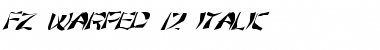 FZ WARPED 12 ITALIC Normal Font