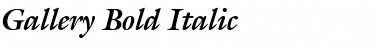 Gallery Bold Italic Font