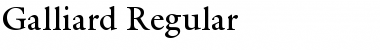 Galliard Regular Font