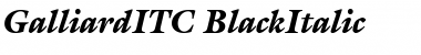 GalliardITC Black Italic Font