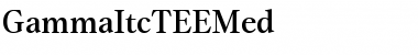GammaItcTEEMed Regular Font