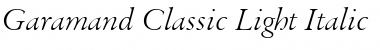 Garamand Classic Light Italic Font