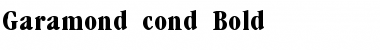 Garamond cond Bold Font
