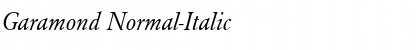 Garamond Normal-Italic Font