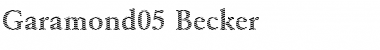 Download Garamond05 Becker Font Download Garamond05 Becker Font