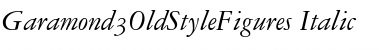 Garamond3OldStyleFigures RomanItalic Font