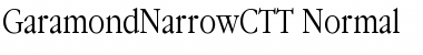 GaramondNarrowCTT Normal Font