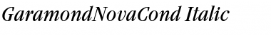 GaramondNovaCond Italic Font