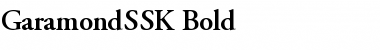 GaramondSSK Bold Font