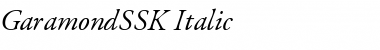 GaramondSSK Italic Font
