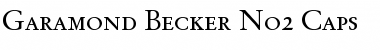 Download Garamond Becker No2 Caps Font