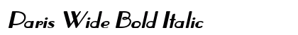 Paris Wide Bold Italic Preview