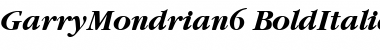 GarryMondrian6 BoldItalicSH Font