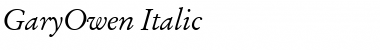 Download GaryOwen Italic Font