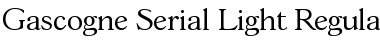 Gascogne-Serial-Light Regular Font