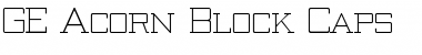 GE Acorn Block Caps Regular Font