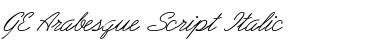 GE Arabesque Script Italic Font