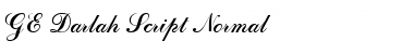 GE Darlah Script Normal Font