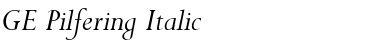 GE Pilfering Italic Font