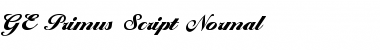 GE Primus Script Normal Font