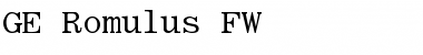 GE Romulus FW Regular Font