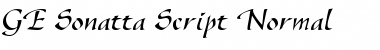 GE Sonatta Script Normal Font
