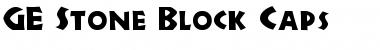 GE Stone Block Caps Regular Font GE Stone Block Caps Regular Font