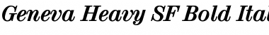 Geneva Heavy SF Bold Italic Font