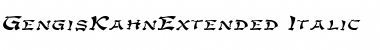 GengisKahnExtended Italic Font
