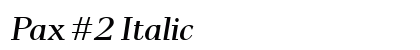 Pax #2 Italic Preview