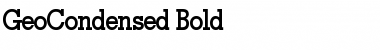 GeoCondensed Bold Font