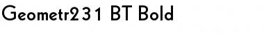 Geometr231 BT Bold Font
