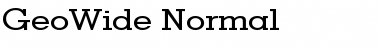 GeoWide Normal Font