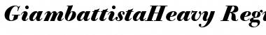 GiambattistaHeavy RegularItalic Font