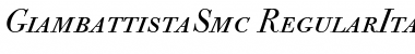 GiambattistaSmc RegularItalic Font