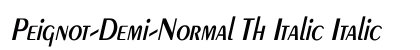Peignot-Demi-Normal Th Italic Italic Preview