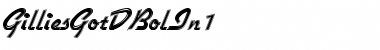 GilliesGotDBolIn1 Regular Font