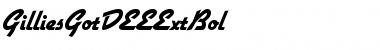 GilliesGotDEEExtBol Regular Font