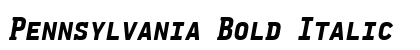 Pennsylvania Bold Italic Preview
