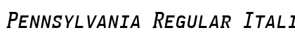 Pennsylvania Regular Italic Preview