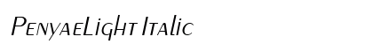 PenyaeLight Italic Preview