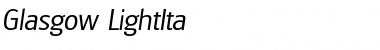 Download Glasgow-LightIta Font