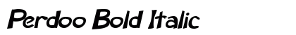 Perdoo Bold Italic Preview