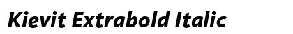 Kievit Extrabold Italic Preview